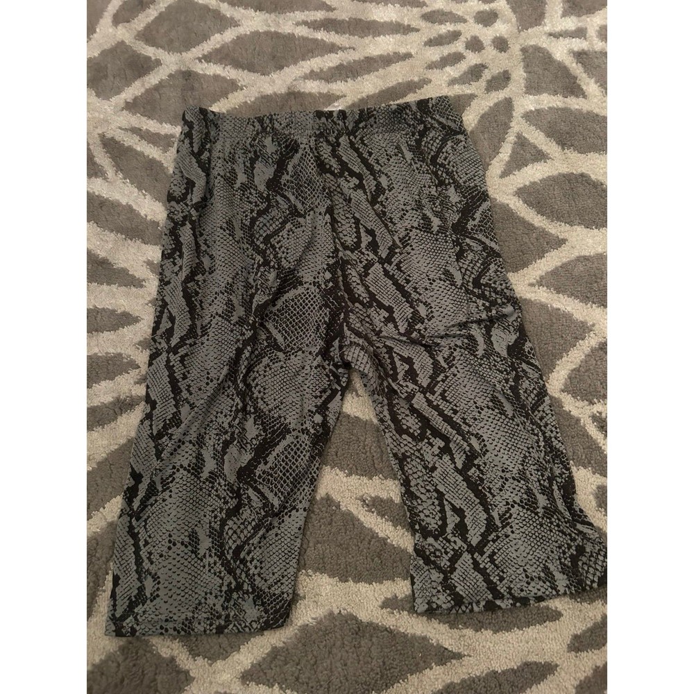 Blue Gray Snakeskin ASOS Biker Shorts